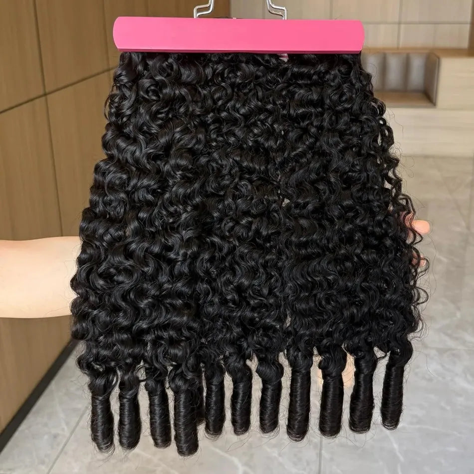 Burmese Curly Hair Bundles 12A Burmese Virgin Raw Human Hair Bundles Unprocessed Weaving Water Wave Curly Hair Extensions