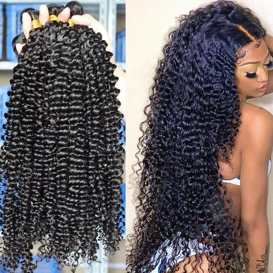 Kinky Curly Mongolian Human Hair Bundles