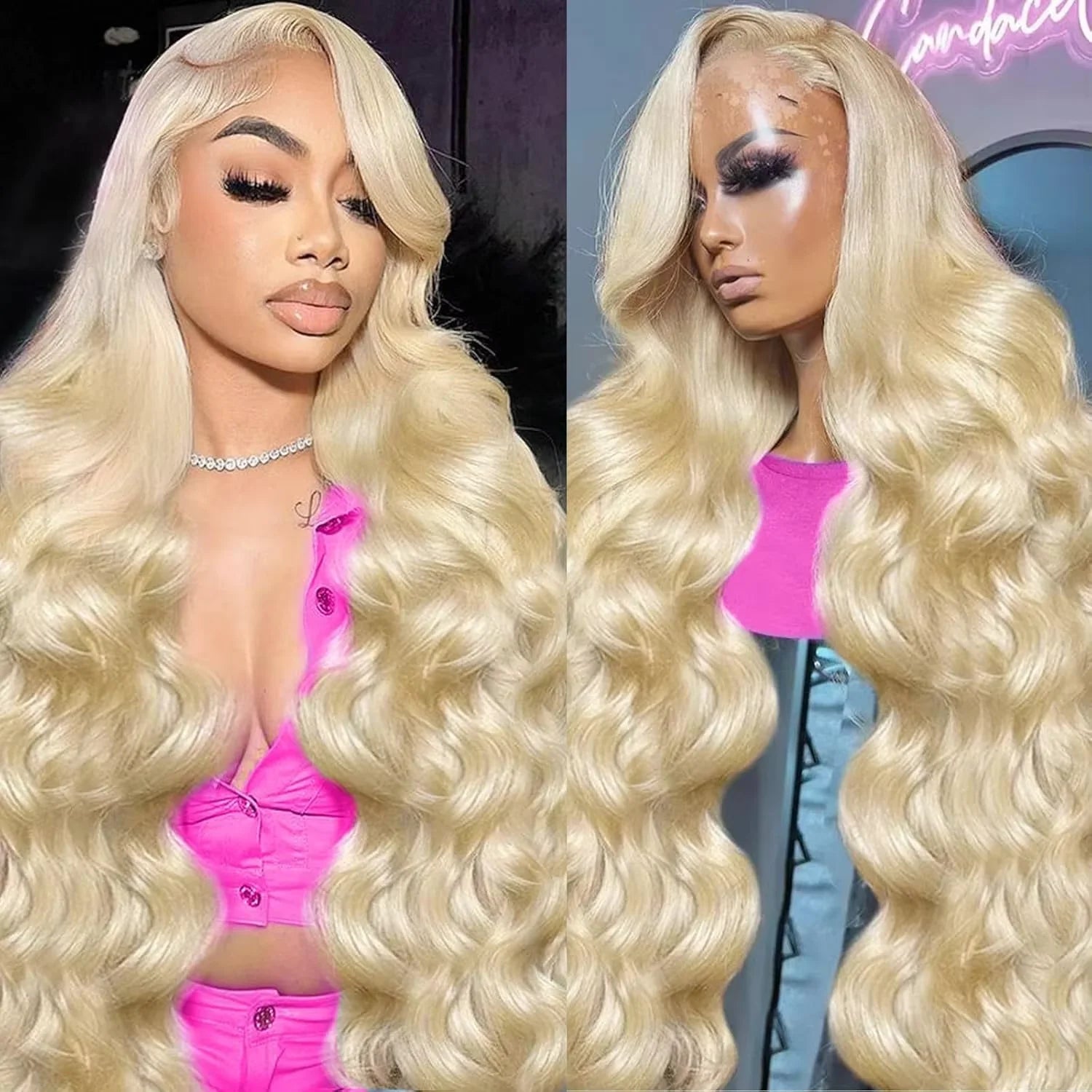 250% Density Peruvian 30 40 42 inch 613 Blonde 13x6 HD Lace Front Human Hair Wig For Women Body Wave Glueless Lace Frontal Wig