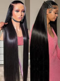 200 Density Frontal Wig For Black Women Brazilian Wigs Human Hair 5x5 Bone Straight HD Transparent Lace Front Wigs