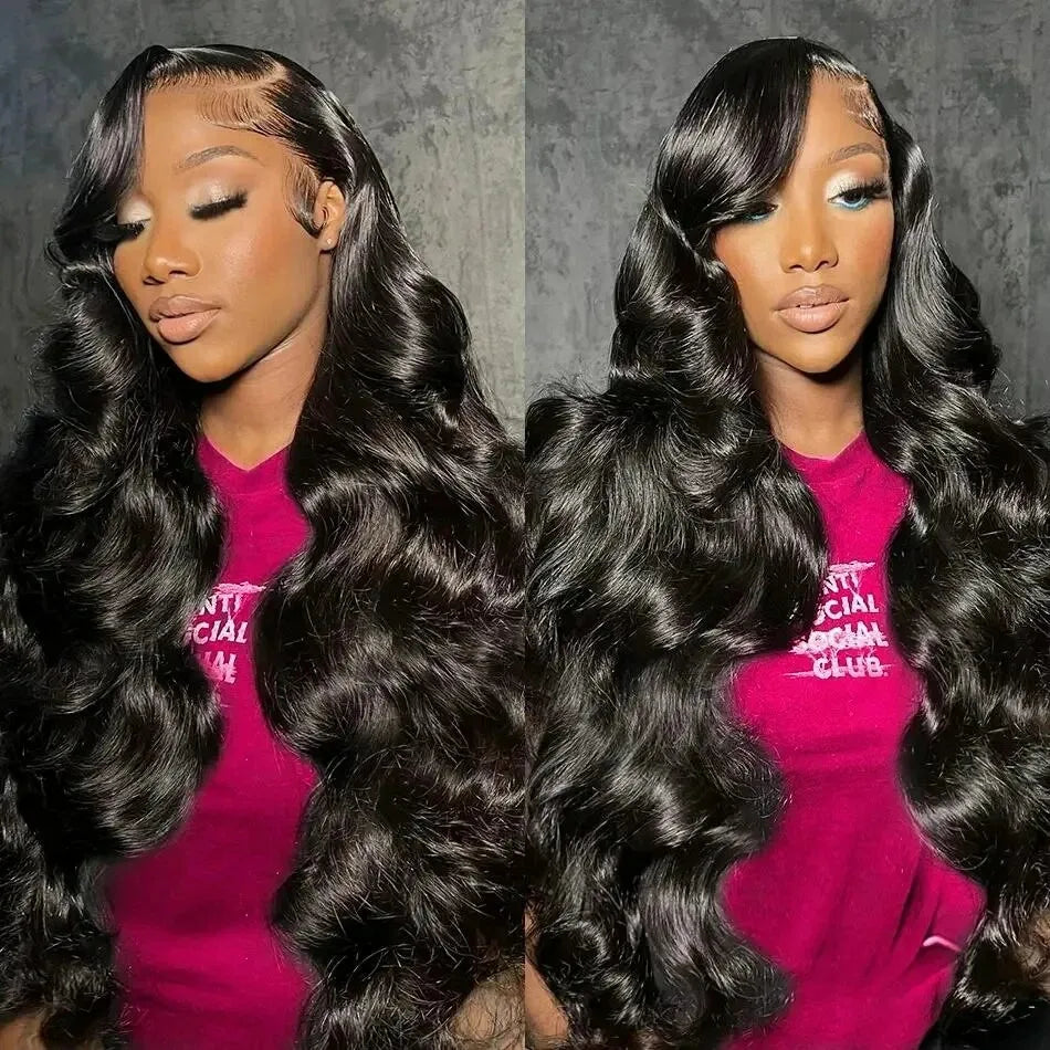 200 Density Body Wave 360 HD Transparent Lace Front Human Hair Wig 13x4 13x6 Lace Frontal Wigs For Women Pre Plucked