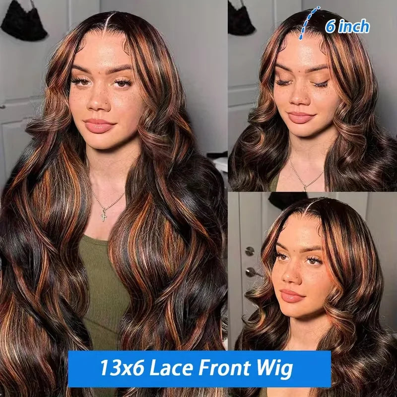 Body Wave P1B/30 Highlight Wig Human Hair For Women 13x6 Lace Front Wig Pre Plucked Pre Cut Lace 5x5 Glueless Wigs Human Hair