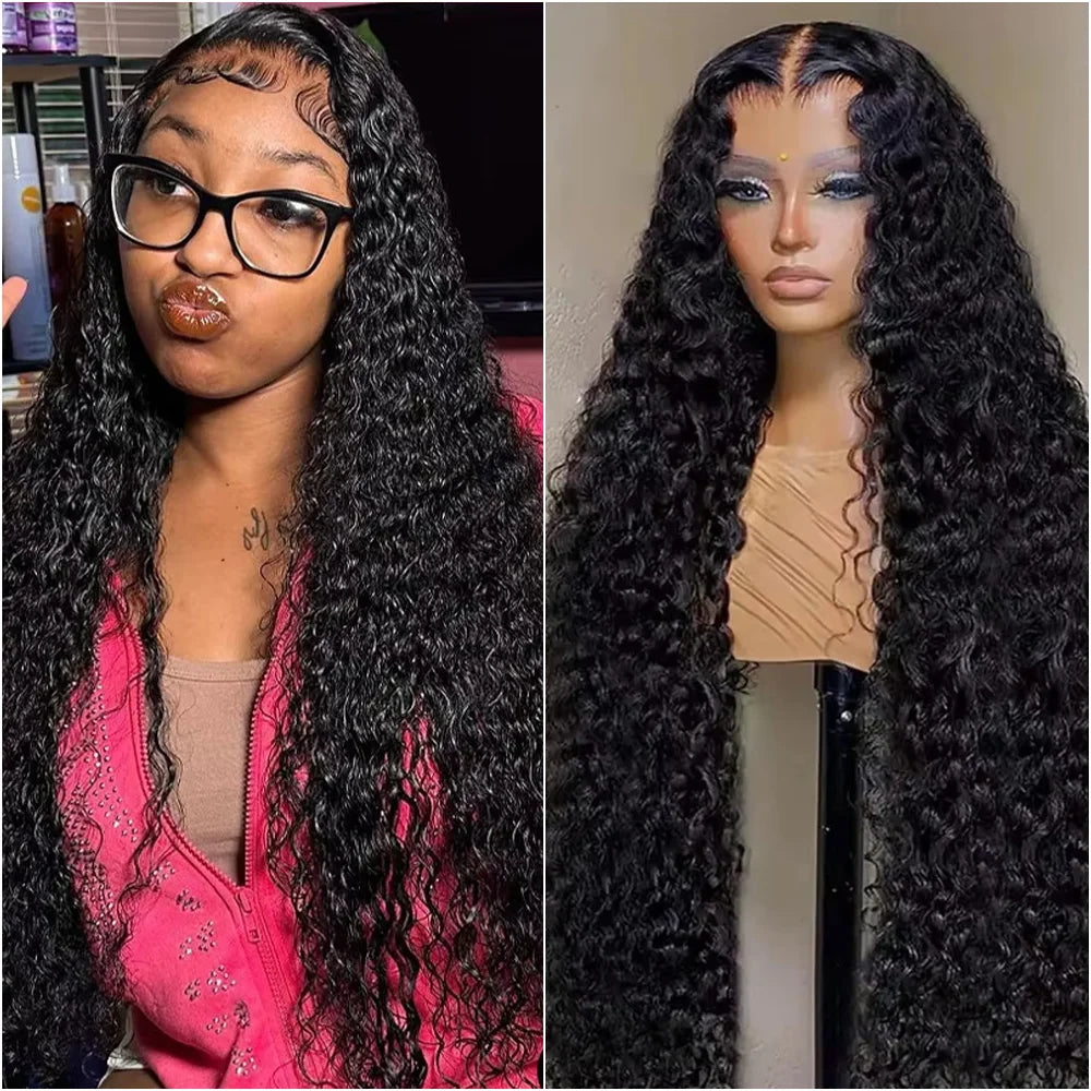 Deep Wave 13x6 Hd Lace Frontal Wig Curly Water Wave Human Hair 5x5 Lace Front Brazilian Wigs For Women Preplucked