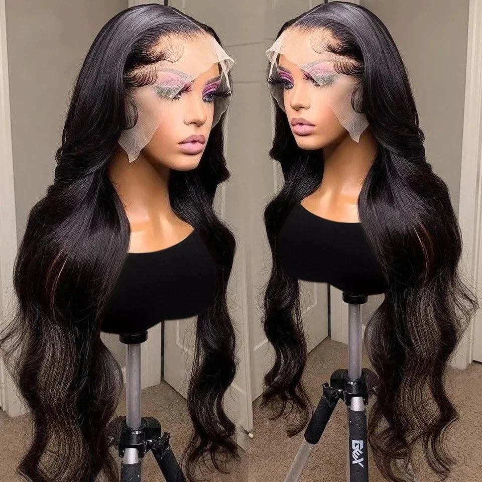 200 Density Body Wave 360 HD Transparent Lace Front Human Hair Wig 13x4 13x6 Lace Frontal Wigs For Women Pre Plucked