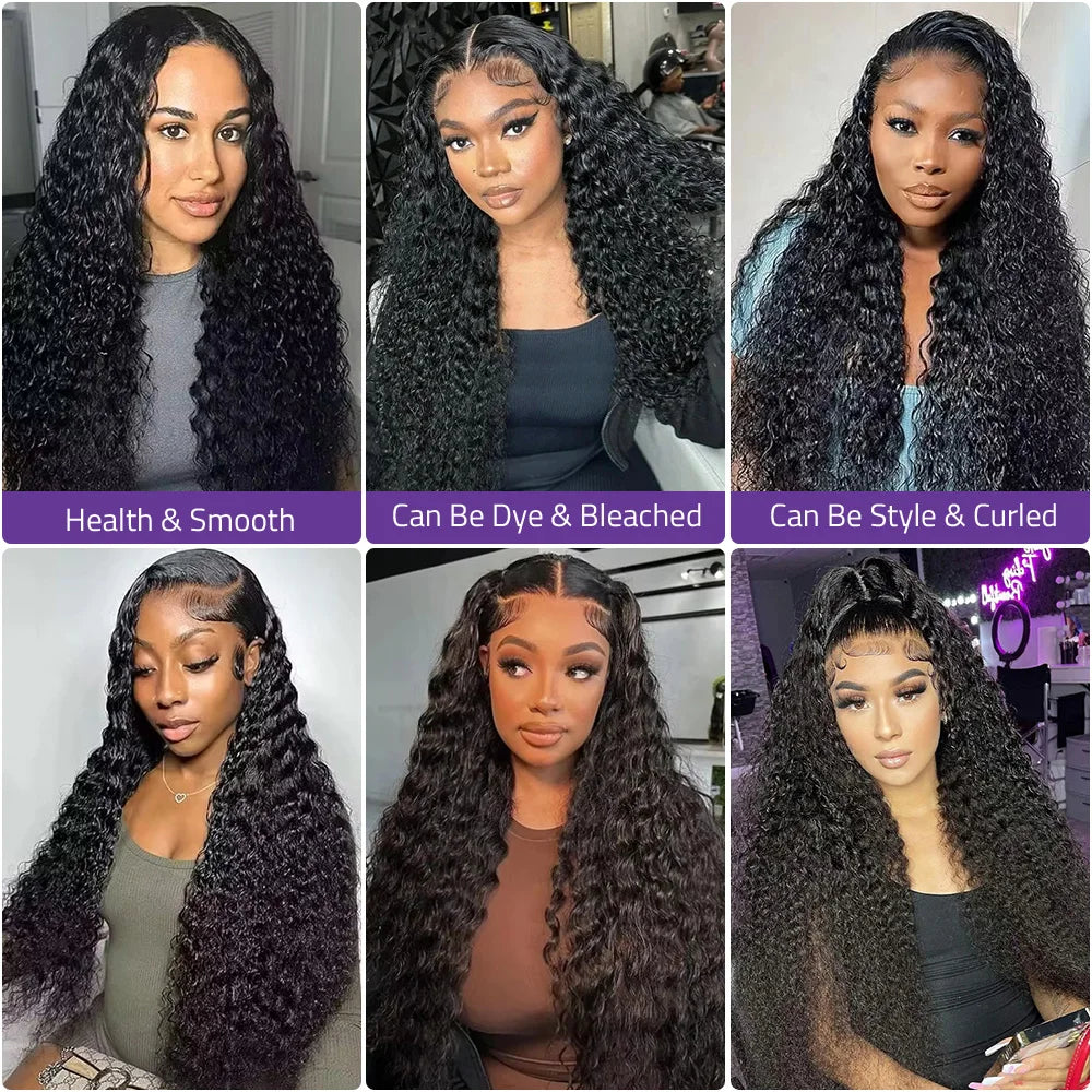 Deep Wave 13x6 Hd Lace Frontal Wig Curly Water Wave Human Hair 5x5 Lace Front Brazilian Wigs For Women Preplucked