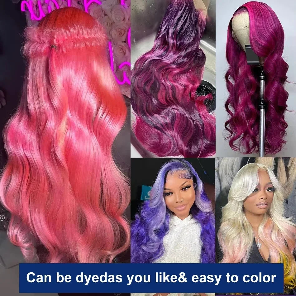 250% Density Peruvian 30 40 42 inch 613 Blonde 13x6 HD Lace Front Human Hair Wig For Women Body Wave Glueless Lace Frontal Wig