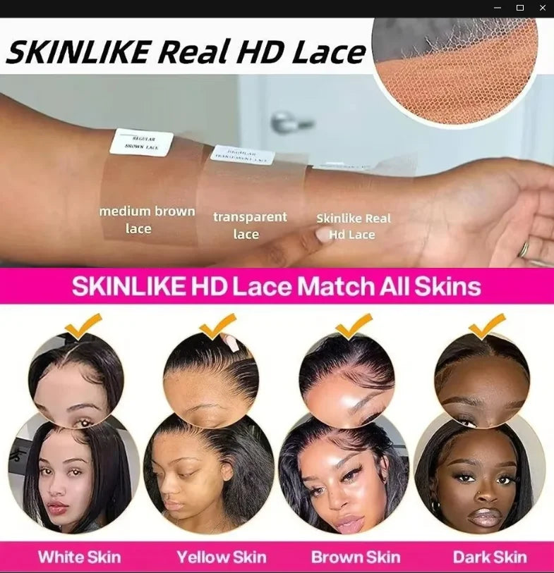 Chocolate Brown 13x4 Straight Human Hair Lace Front Wig Brazilian Colored 13X6 Transparent Lace Frontal Wig For Women