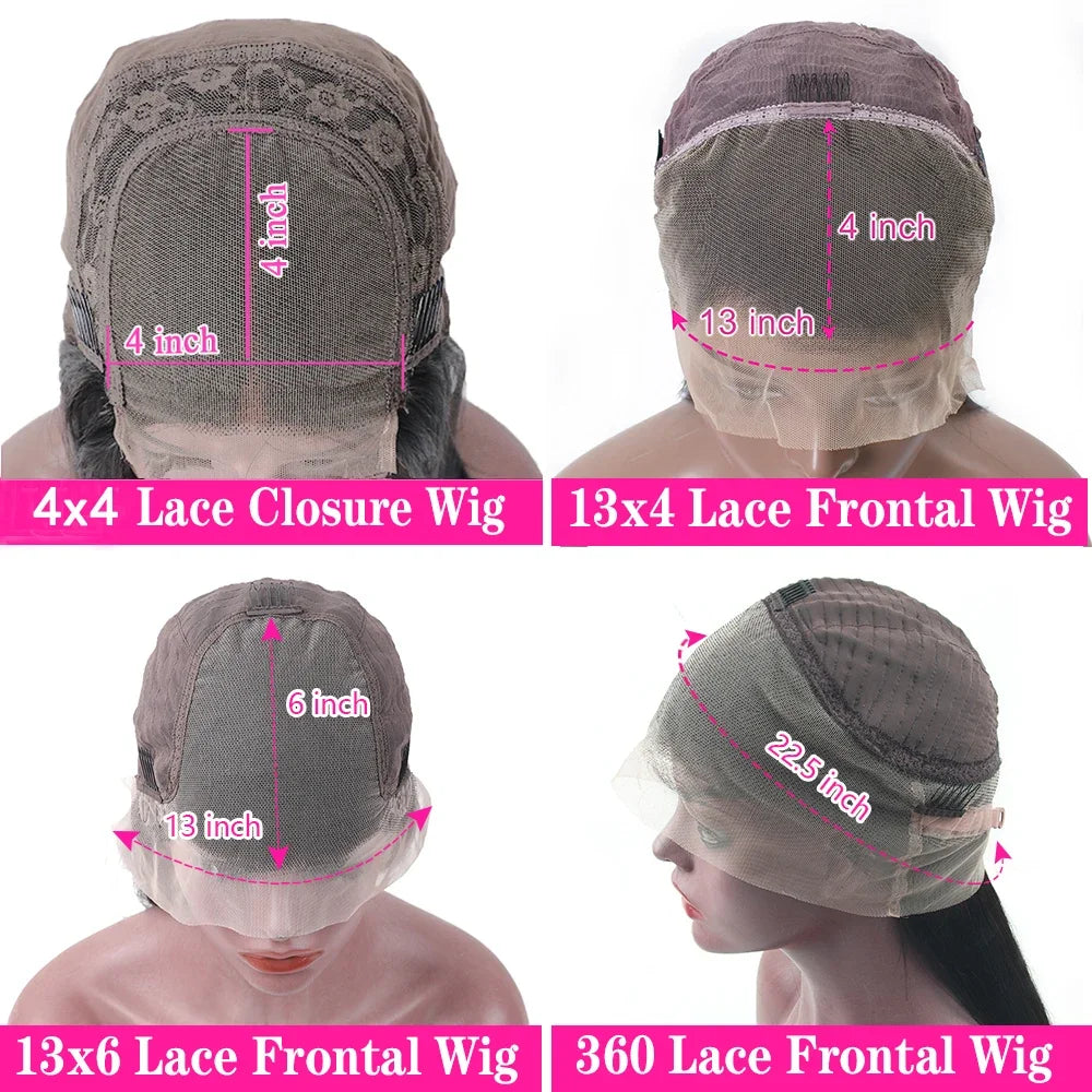 Chocolate Brown 13x4 Straight Human Hair Lace Front Wig Brazilian Colored 13X6 Transparent Lace Frontal Wig For Women