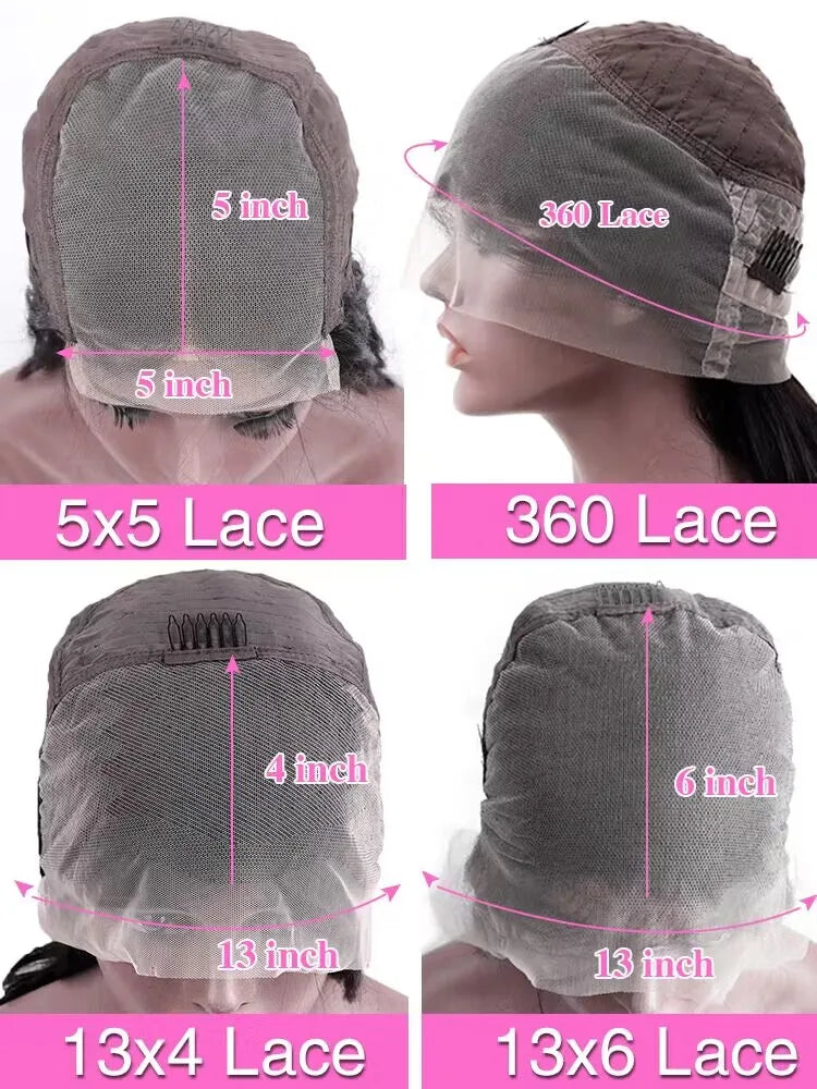 200 Density Frontal Wig For Black Women Brazilian Wigs Human Hair 5x5 Bone Straight HD Transparent Lace Front Wigs