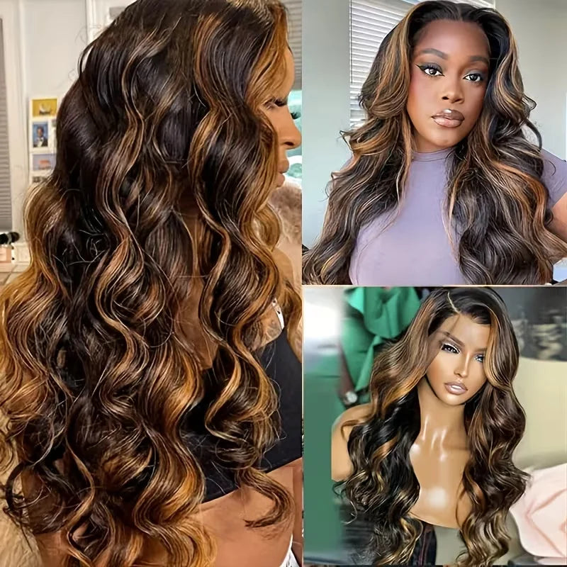 Body Wave P1B/30 Highlight Wig Human Hair For Women 13x6 Lace Front Wig Pre Plucked Pre Cut Lace 5x5 Glueless Wigs Human Hair