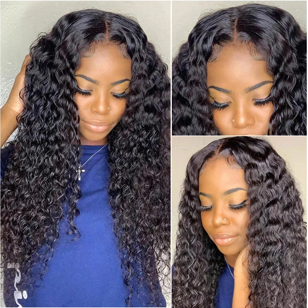Deep Wave 13x6 Hd Lace Frontal Wig Curly Water Wave Human Hair 5x5 Lace Front Brazilian Wigs For Women Preplucked